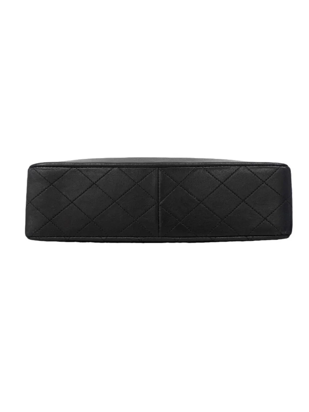 Chanel Shoulder Bag Quilted Lambskin Black Gold